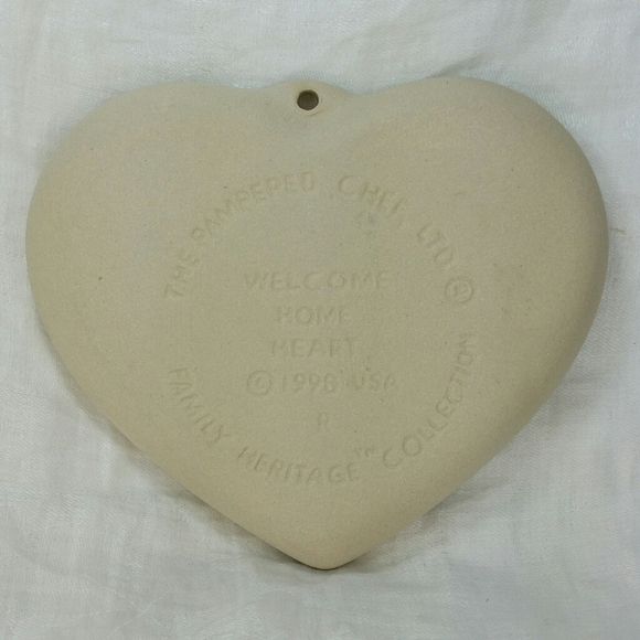 PAMPERED CHEF Welcome Home Heart Clay COOKIE MOLD - Picture 3 of 9